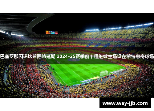 巴塞罗那因诺坎普翻修延期 2024-25赛季前半程继续主场设在蒙特惠奇球场